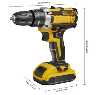 Taladro Atornillador con 2 Baterías y Maletín