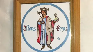 Lote 7 azulejos heráldicos Reyes Aragón y Catala