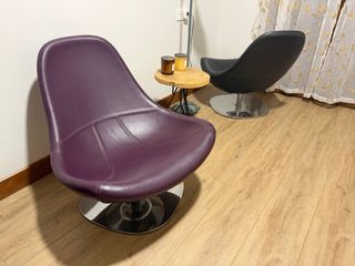 Poltrone girevoli Tirup in pelle