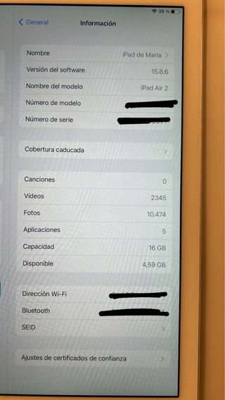 iPad Air 2 16GB Plata