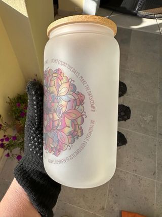 Copo Glass Can 470ml - Mandala