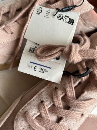 Zapatillas Zara Rosa Nude Talla 37