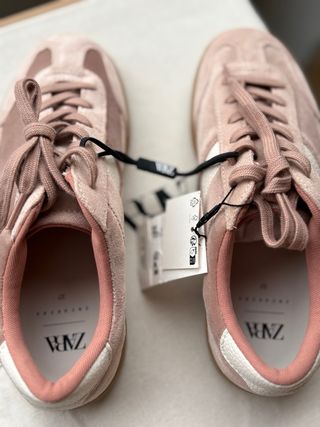 Zapatillas Zara Rosa Nude Talla 37
