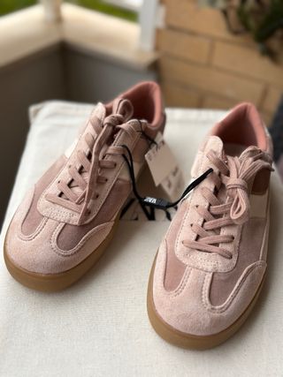 Zapatillas Zara Rosa Nude Talla 37