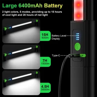 Lámpara LED Taller Recargable 3000 LM Imán