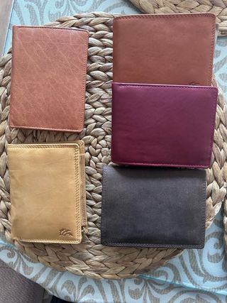 Carteras de piel de búfalo para hombre la unidad