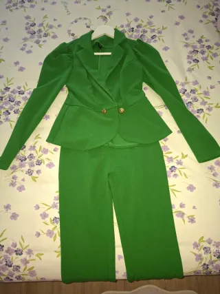 Traje de chaqueta verde SHEIN talla M