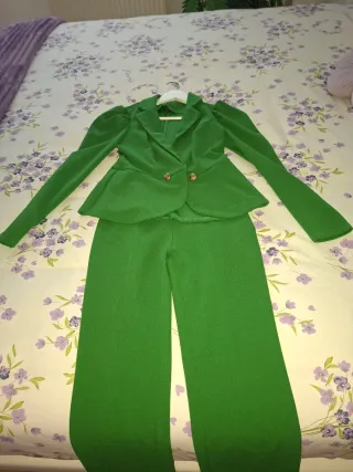 Traje de chaqueta verde SHEIN talla M