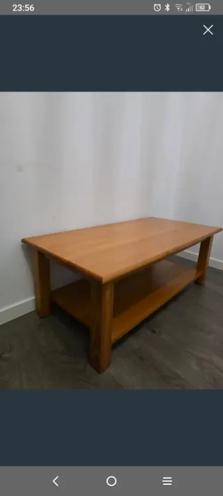Mesa baja de madera maciza