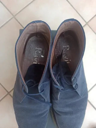 Polacchine uomo in pelle scamosciata blu