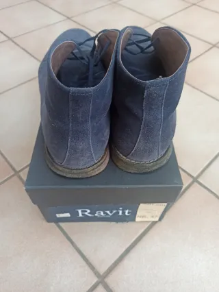 Polacchine uomo in pelle scamosciata blu