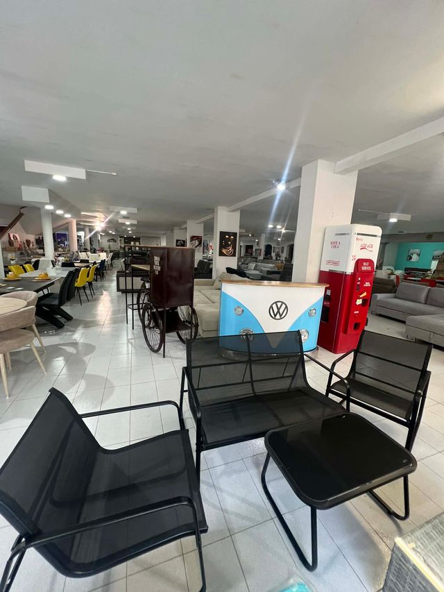 Set Exterior Negro 2 Sillones + Mesa