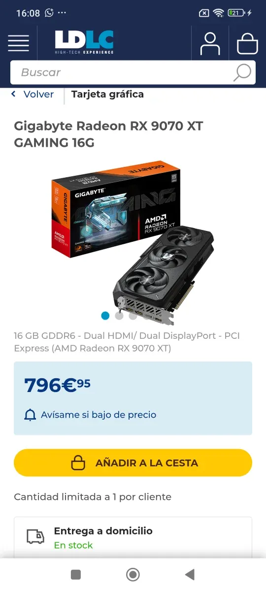RX 9070 XT Gaming OC 16GB GDDR6 Precintada afbeelding 10