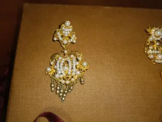 Aderezo fallera niña oro y perlas