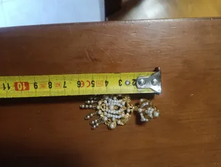 Aderezo fallera niña oro y perlas