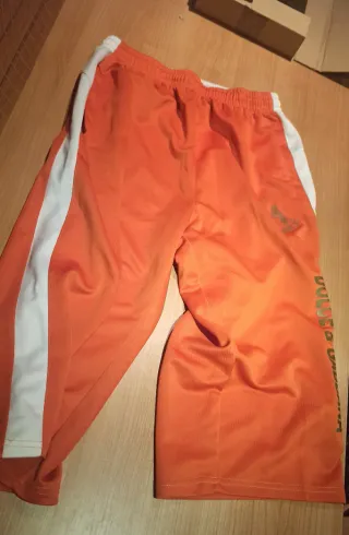 Pantalón chándal bermuda larga naranja XL