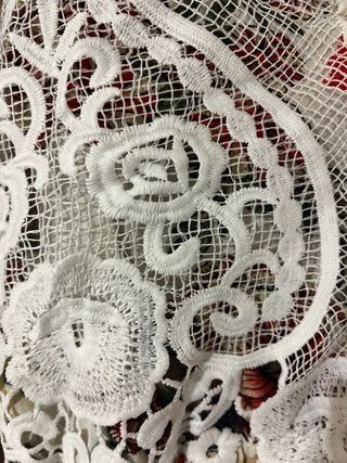 Vestido largo flores y encaje Talla M/L