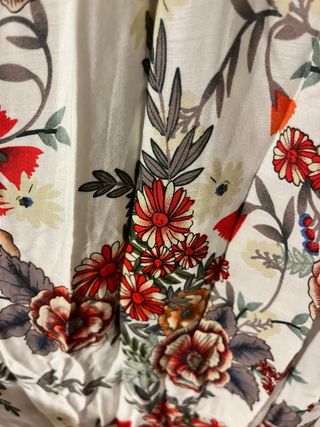 Vestido largo flores y encaje Talla M/L