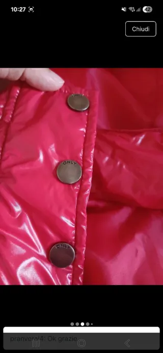 Bomber donna Only rosso lucido