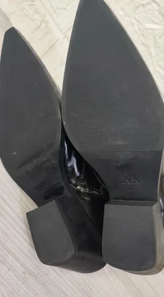 Botines cowboy piel negros