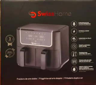 Freidora de aire doble Swiss Home (Dual air fryer)