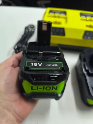 Cargador Con 2 Baterías P108 18V Para Ryobi nuevo