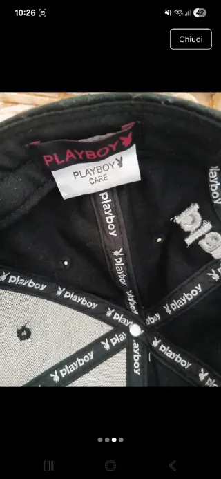 Cappello Playboy Nero Unisex