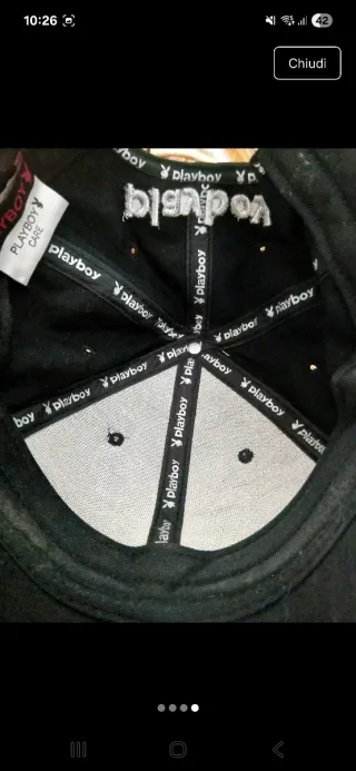 Cappello Playboy Nero Unisex