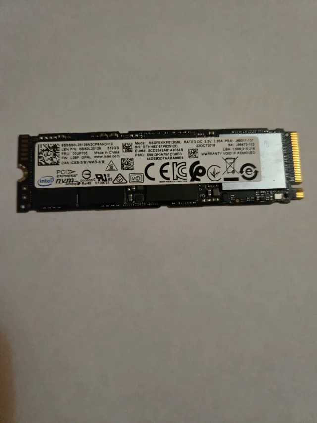 NVMe Intel 512GB 7600P