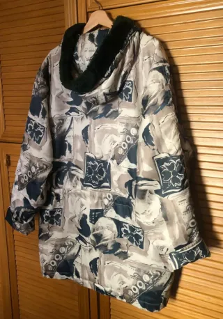 Chaqueta Vintage Oversize Estampado Musical