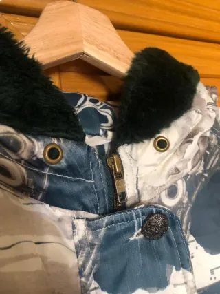 Chaqueta Vintage Oversize Estampado Musical