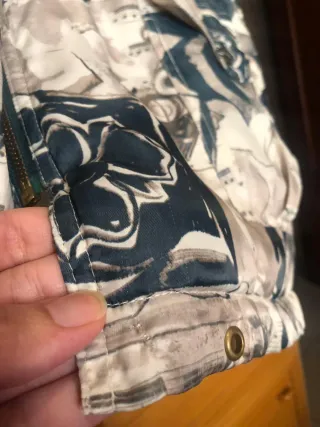 Chaqueta Vintage Oversize Estampado Musical