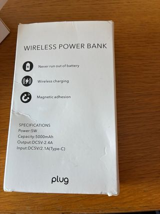 Cargador Inalámbrico Portátil Plug 5000 mAh