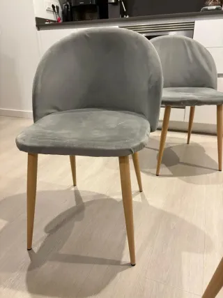 Sillas Sklum Terciopelo Gris (4 uds)