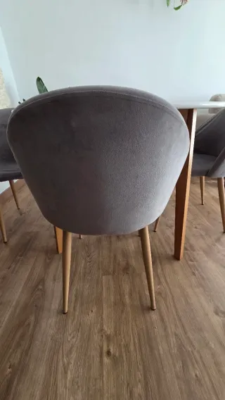 Sillas Sklum Terciopelo Gris (4 uds)