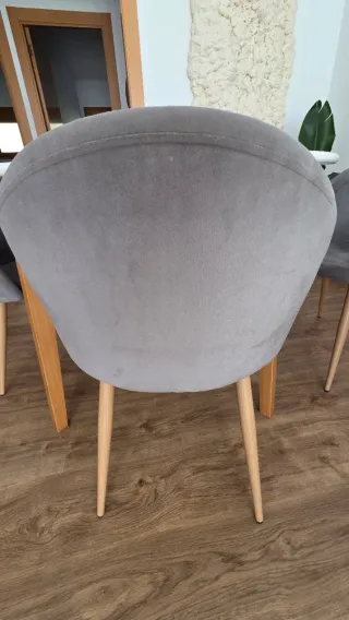 Sillas Sklum Terciopelo Gris (4 uds)
