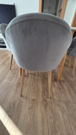 Sillas Sklum Terciopelo Gris (4 uds)