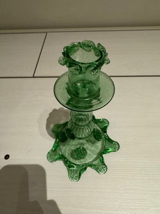 Candelabro Cristal Gordiola Verde