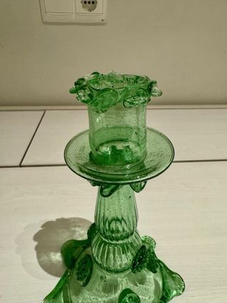Candelabro Cristal Gordiola Verde