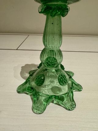 Candelabro Cristal Gordiola Verde