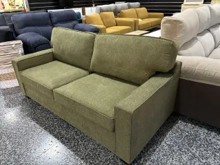 Sofá Cama Beige Tela + Colchón Matrimonial