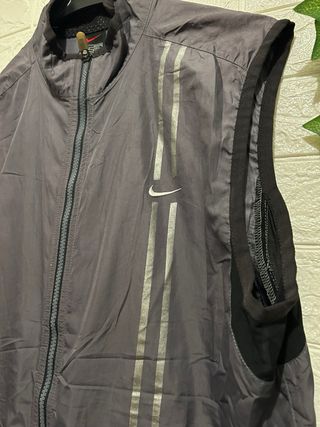 Chaleco Nike Running Vintage Gris Antracita años90