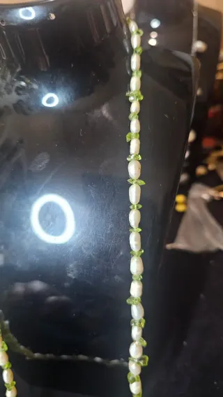 Collar de pierlas naturales con sierre de plata925