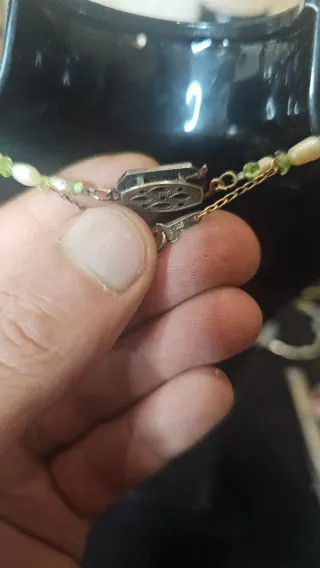 Collar de pierlas naturales con sierre de plata925