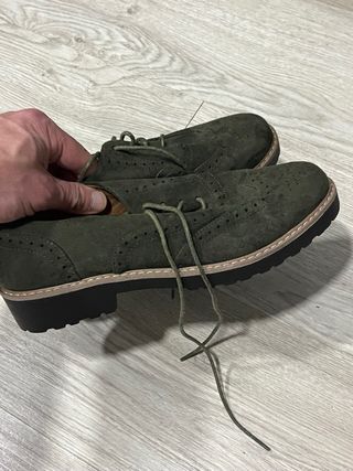 3 pares de Zapatos Oxford Negros y verdes