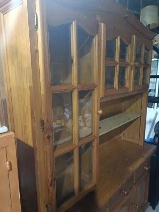 Vitrina Aparador Provenzal Madera y Cristal
