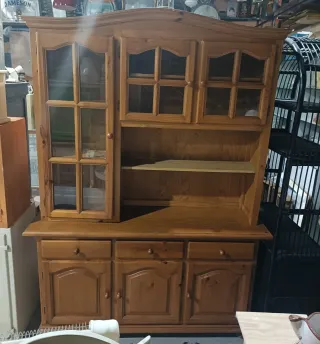 Vitrina Aparador Provenzal Madera y Cristal