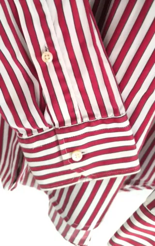 Camisa Zara Hombre Talla 43 / XL Rayas Rojas