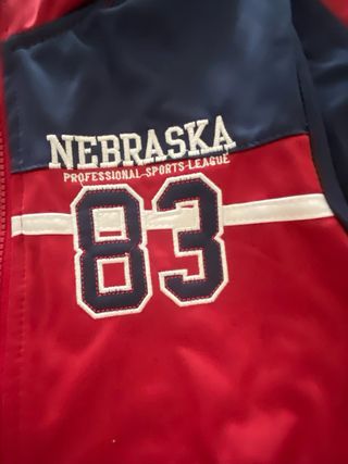 Chaqueta niño 12 años roja y azul