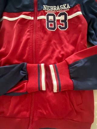 Chaqueta niño 12 años roja y azul